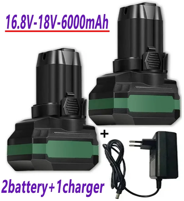 100% 새 제품 16.8V/18V 3.0Ah 배터리 동케 JAVN 배터리 브러시리스 소형 강철 건 스타터 브러시리스 리튬, 06 2battery.1charger