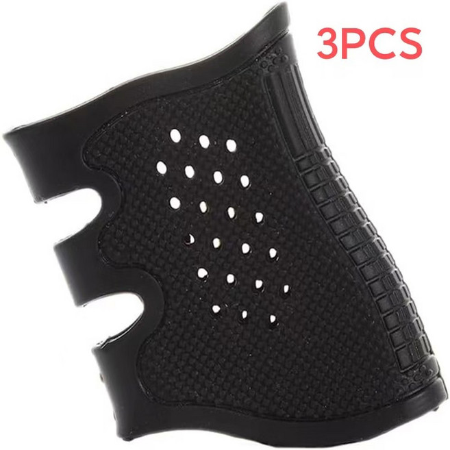 호환 전술 고무 그립 안티 슬립 장갑 홀스터 AR15 Glock Glock17 19 20 21 22 23 34 43 1911 총 케이스에 적합, 1개, Black-3