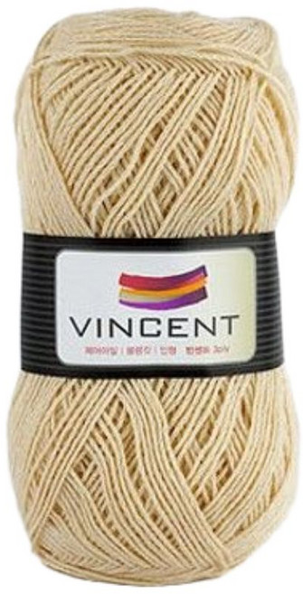 빈센트 3ply 60g 스웨터 고급인형실 양말 뜨개실 털실, 1개, 2732 연베이지