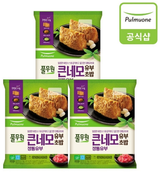 풀무원 [풀무원] 큰네모유부 395g 3개(12인), 3개