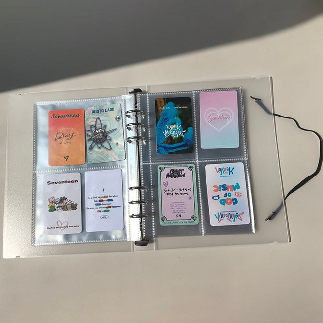 포카 바인더 속지 포토카드 엽서 앨범 스티커북 수납 gum*126zY, 속지 2칸10p + 4칸10p