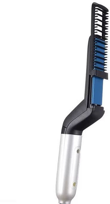 남자 옆머리 누르기 다운펌 기계 셀프 고데기 스타일링 빗, 1개, 미국 규격 대만 일본용