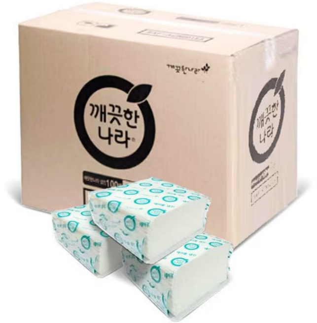 깨끗한나라 냅킨 100매 100입, 100세트