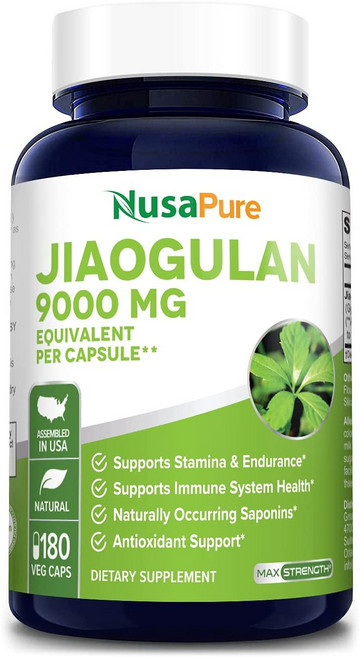NusaPure Jiaogulan 돌외잎 추출물 9000mg 180캡슐, 단품, 1개, 180정