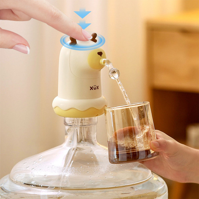 SMABAT 생수 자동 펌프 휴대용 생수 디스펜서 충전식 워터펌프 소형 생수통 펌프 베이지, 1개, 20L