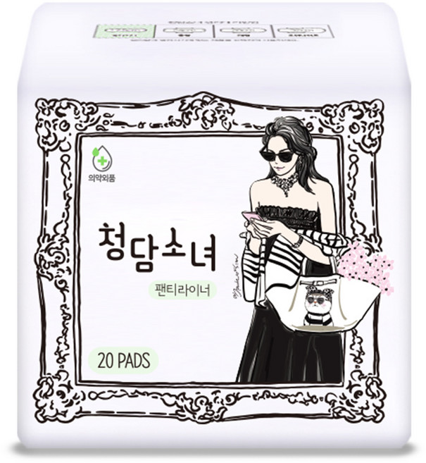 청담소녀 팬티라이너, 롱, 20개입, 1개