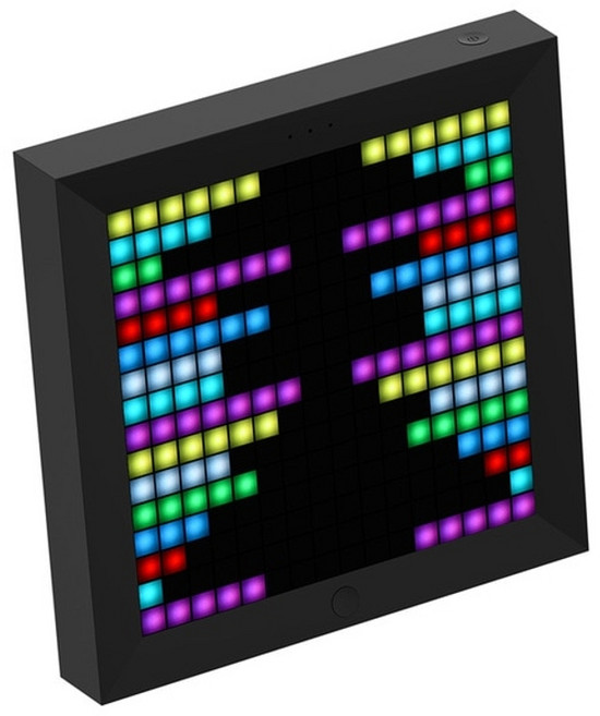 전자액자 디지털 포토 알람 시계 픽셀 아트 프로그래밍 가능 LED 디스플레이 네온 사인, 검은색