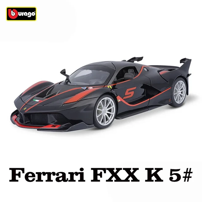 Bburago 1:18 페라리 FXXK EVO 296 GTB SF90 488 SP1 합금 럭셔리 차량 다이캐스트 자동차 모델 장난감 컬, 02 FXXK 5