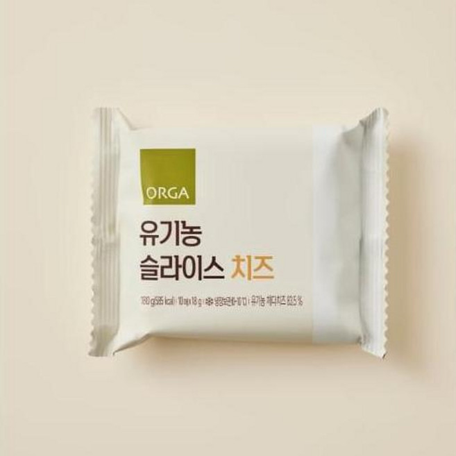올가 유기농 슬라이스 치즈, 6개, 180g