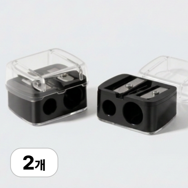 로멀리 아이브로우 펜슬 샤프너 8mm 12mm, 2개, 딥블랙