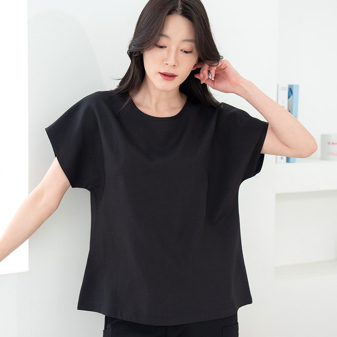 발장난양말 국산 풍기 인견 반팔 블라우스 여성 엄마 옷