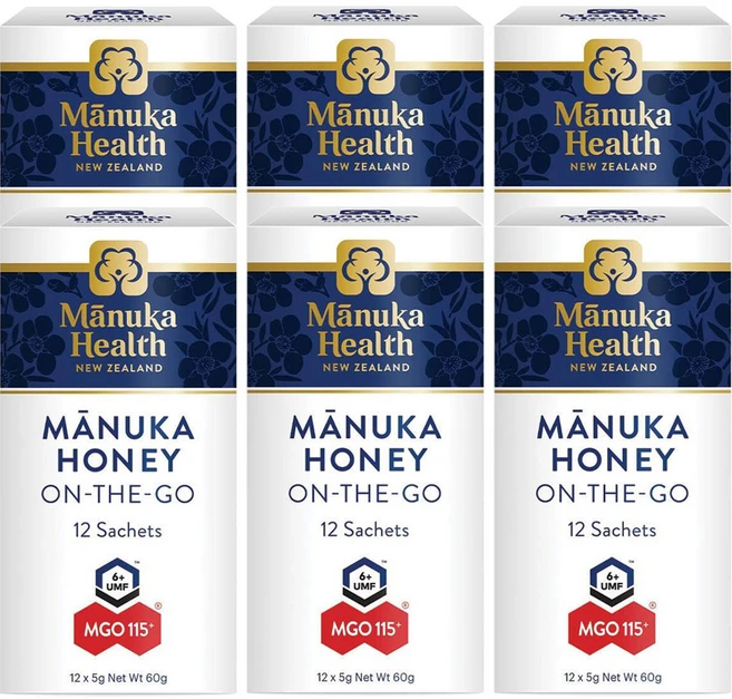 마누카헬스 뉴질랜드 마누카허니 마누카꿀스틱 온더고 MGO 115+ UMF 6+ (12 x 5g), 6개, 12회분 - 쿠팡