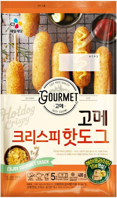 CJ제일제당 고메 크리스피 핫도그, 400g, 6개