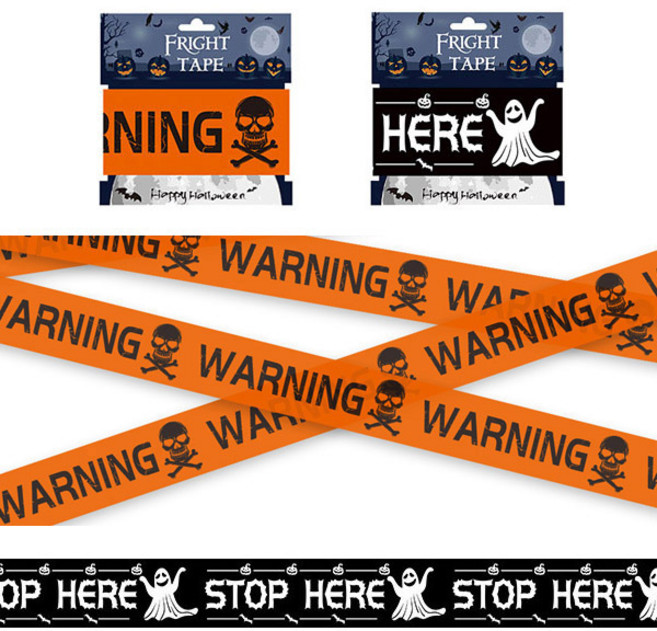 16.할로윈 장식 워닝테이프 접근금지 안전띠 2개세트, 1개, A.오렌지1개+B.블랙1개