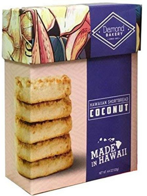 Diamond Bakery 코코넛 하와이안 쇼트브레드 124.7g(4.4온스) 쿠키, 1개, 125g