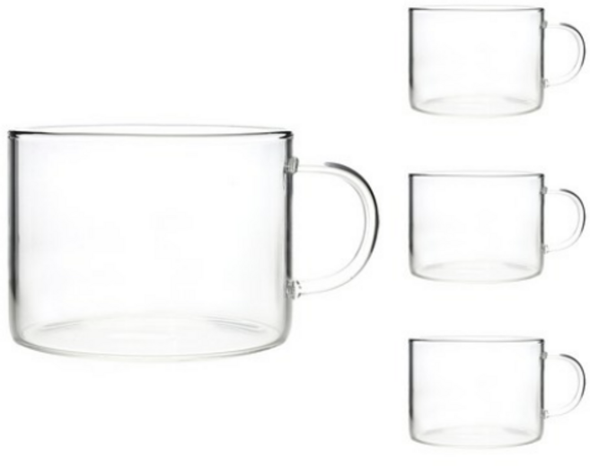 마카 내열유리 머그컵 M08 500ml, 16개