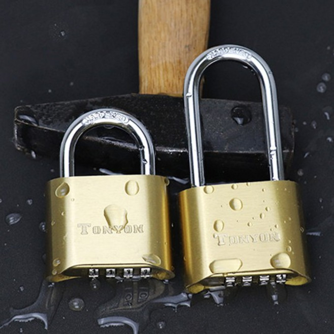 황동 비밀번호 자물쇠 4다이얼 번호자물쇠 방수 방청, 1개