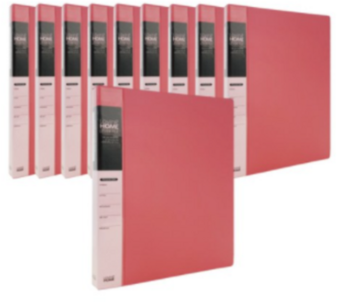 러빙홈 오렌지오피스 내부 포켓 레버 화일 PP A4, 핑크, 10개