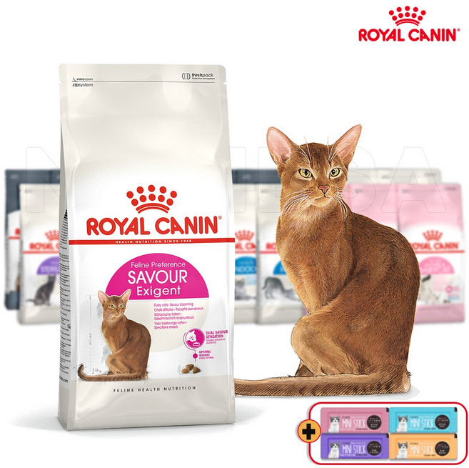 로얄캐닌 캣 세이버 엑시전트 2kg 입맛까다로운고양이 체중유지 요로건강, 크리미간식 증정, 상세페이지안내, 1개, 닭+오리