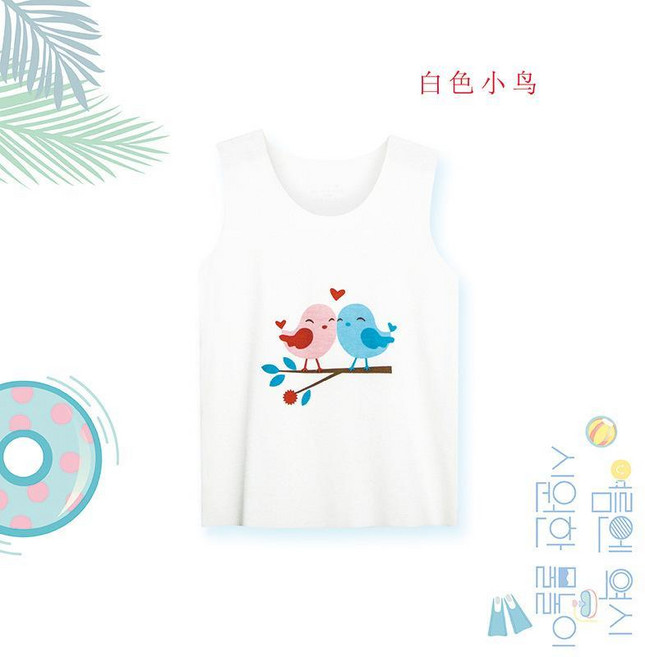 兒童無痕背心 男童莫代爾夏季薄款打底寶寶卡通小背心 吊帶