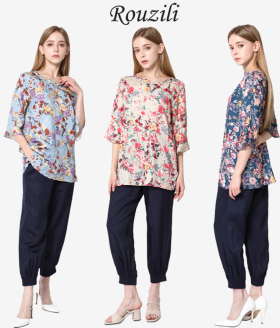 ANC_[로질리]리프 레이온 블라우스_2HRSMF01