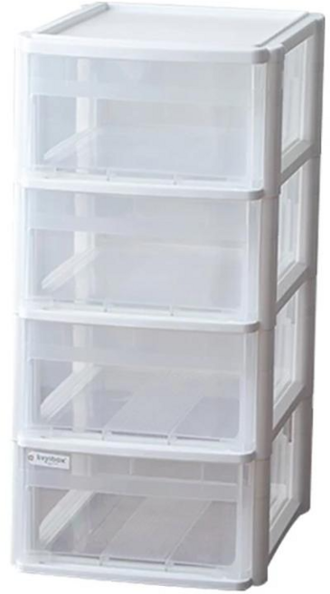 樹德 魔法玲瓏盒 A4資料櫃 (加高抽屜/文件櫃), 1入, 白色PC-2440, 4層