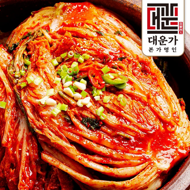 [대운가 본가명인] 100% 국산 배추김치 포기김치, 2kg, 1개
