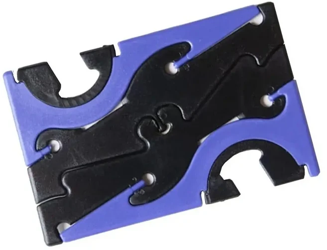 플라스틱 휴대용 카드 폰 거치대 탈착식 블랙 휴대폰 스탠드 지갑 접이식 데스크 액세서리, 03 Blue