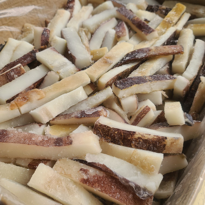 대왕오징어 4kg 튀김용 귀채 무라사키 냉동오징어채 중국산, 오징어 몸채 4kg, 1박스