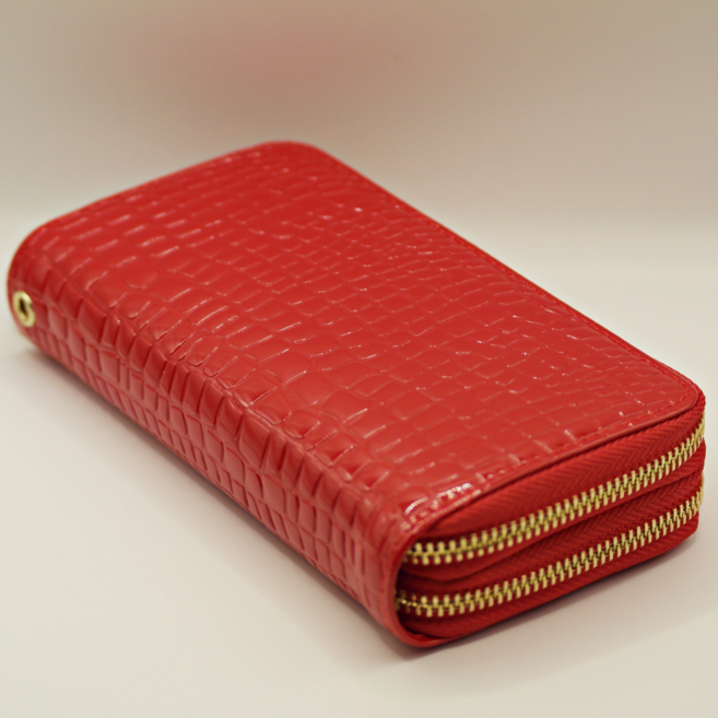 아리패션 악어무늬 통장파우치 영수증 지퍼장지갑