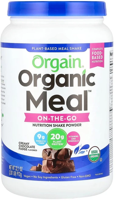 올게인 Organic Meal 올인원 뉴트리션 파우더 크리미 초콜릿 퍼지 912g(2.01lbs), OGA00336, 1개 - 쿠팡
