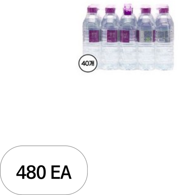 몽베스트 생수, 500ml, 480개