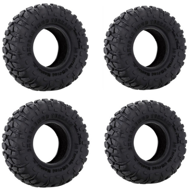 49mm RC 크롤러 휠 타이어 록 타이어 세트 자동차 액세서리: 1:24 SCX24 90081, 1개