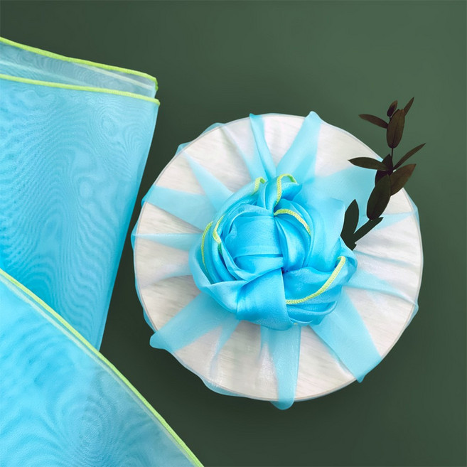 [더기프트랩] 포인트라인 크리스탈 보자기 70 x 70cm 6종 / 예단 명절 떡 과일 답례품 전통포장, 1개, 06_파우더블루