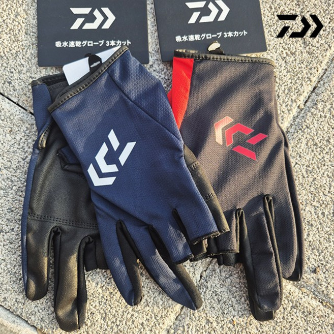 다이와 낚시장갑 3컷 DG-6425, 1개, 블랙