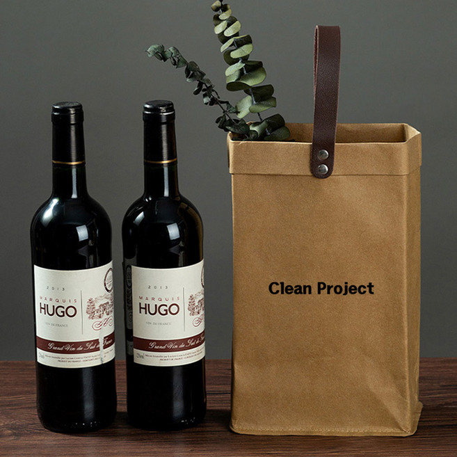 클린프로젝트 크라프트 와인 손잡이 캐리어 가방 케이스 캐리백, 1개