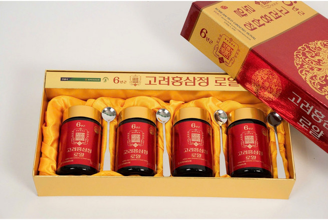 6년근 고려홍삼정 로얄 농협 4병 240g 추석선물 세트 건강선물 홍삼정 프리미엄 국내산 100%, 4개