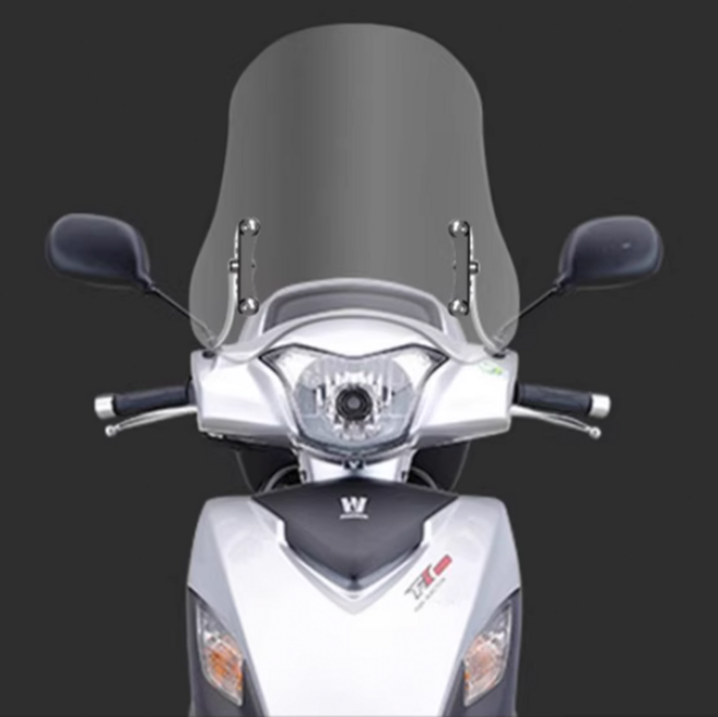 VF100 윈드스크린 오토바이 바람막이, 투명화이트 40cm, 1개