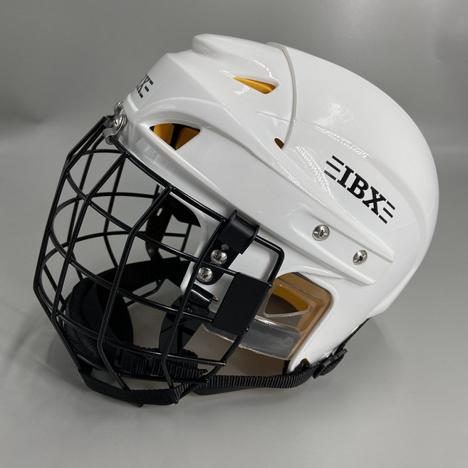 아이스하키 헬멧 IBX 어린이 성인 프로텍터, 화이트 XL, 1개