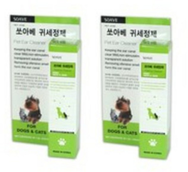 쏘아베 귀세정제 120ml×2개 애견귀청소 고양이귀청소, 2개, 120ml