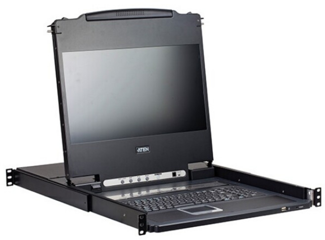 ATEN CL5716MW 16포트 PS/2-USB VGA 싱글 레일 FHD 와이드스크린 LCD KVM스위치, 1개