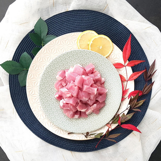 착한고기마을 건강한 무항생제 돼지 등심살 냉장 카레용 산지직송, 1개, 500g