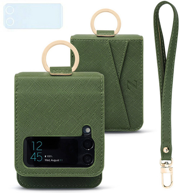 링홀더 카드수납 갤럭시 Z플립 케이스+카메라보호필름