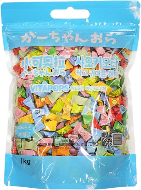 [공식수입 정품] 샤오커오라 캔디 베트남 사탕 간식 무설탕 알사탕 개별포장 비타민C, 1kg, 1개