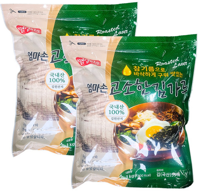 보령 엄마손 고소한 김가루, 2개, 1kg