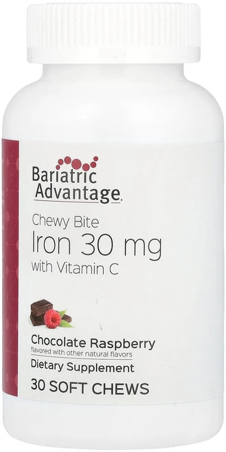 Bariatric Advantage 츄이 바이트 철분 비타민C 함유 초콜릿 라즈베리 소프트츄 30개 Advantage (베리아트릭 어드밴티지), 1개 - 쿠팡
