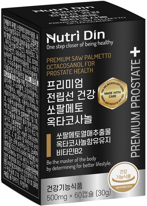 뉴트리딘 프리미엄 전립선 건강 쏘팔메토 옥타코사놀, 60정, 1개