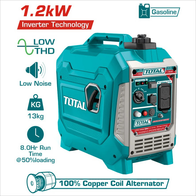 欣拓五金 逆變靜音汽油發電機/1.2kW (UTP515006), 1個