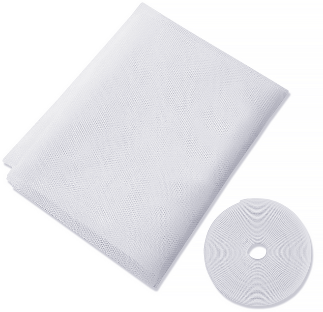 리빙로드 간편설치 벨크로 모기장 방충망, 화이트, 1개
