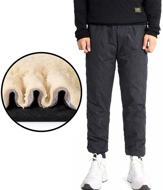 차쿠 남성 패딩 방한 바지 털바지 양털 조거팬츠 털기모 바지 겨울 혹한기 패딩바지 방한바지 기모바지